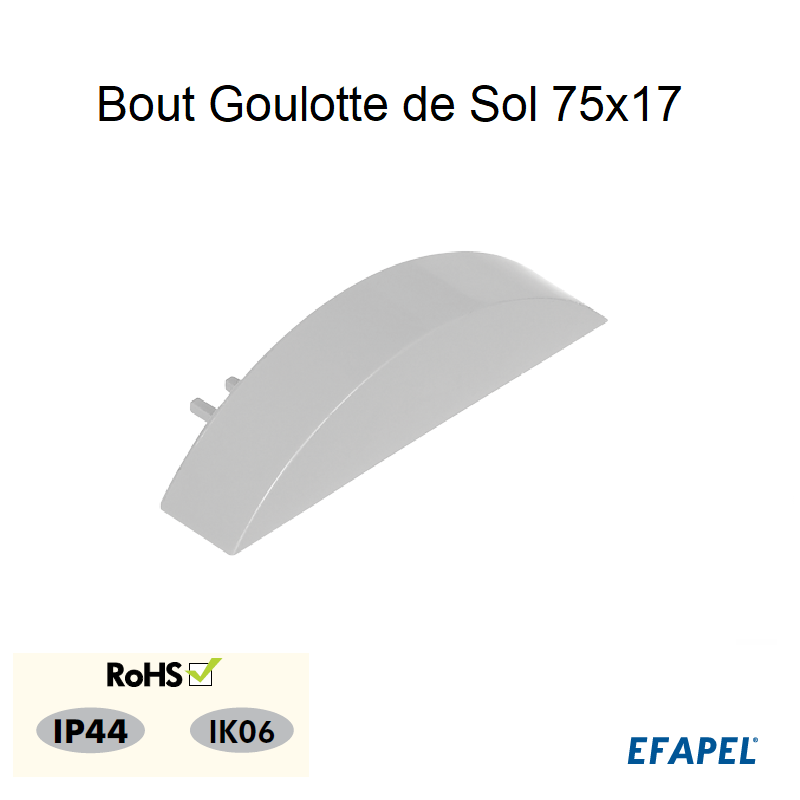 Bout / Adaptateur pour Goulotte de Sol 75x17