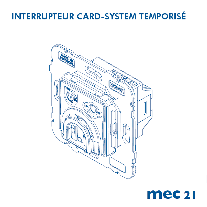 Interrupteur card system temporisé 21033