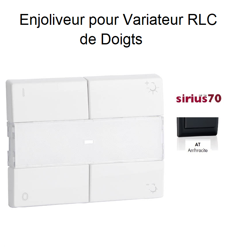 Enjoliveur pour Variateur RLC de doigts Sirius 70 70747TAT Anthracite