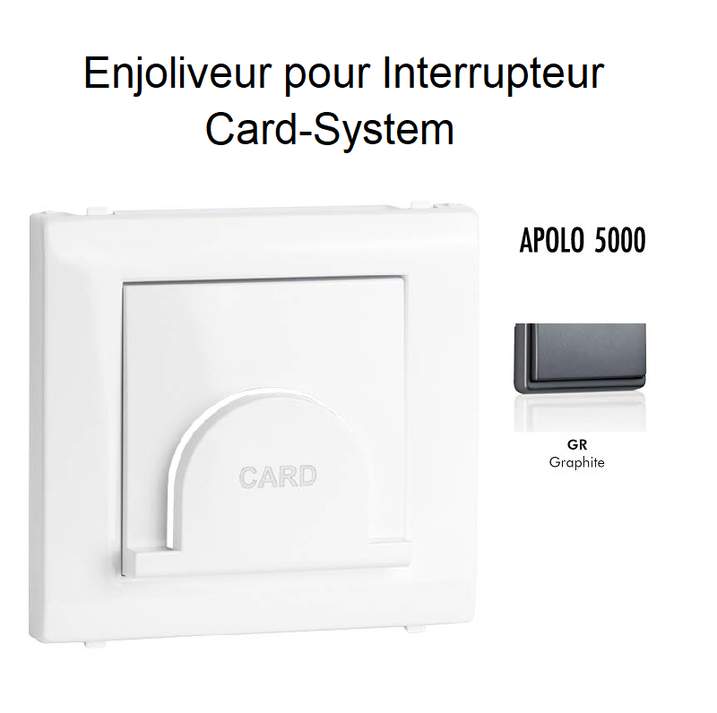 Enjoliveur pour interrupteur Card System Apolo 5000 50733TGR Graphite