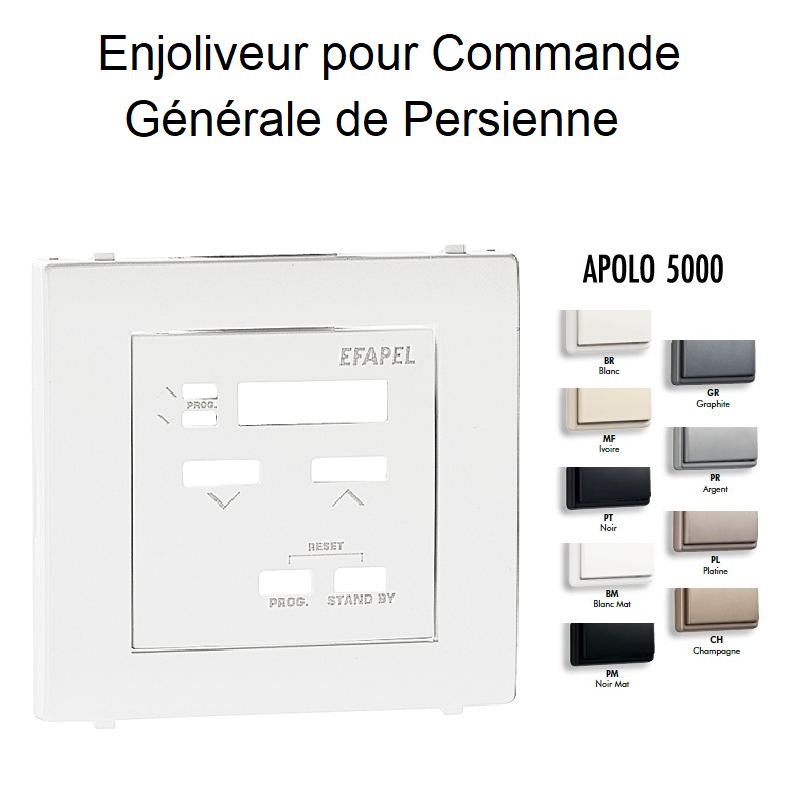 Enjoliveur de Commande GENERALE de Persienne APOLO 5000