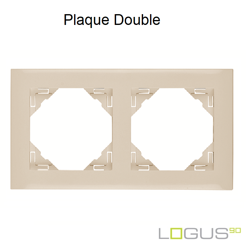 Plaque Double base logus90 efapel 90920TMF Ivoire