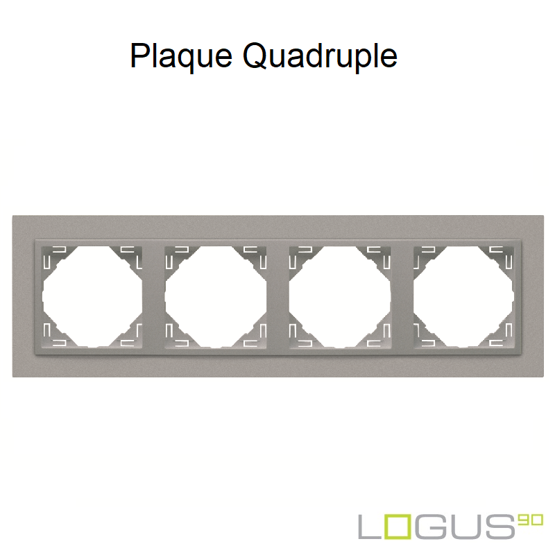 Plaque quadruple animato logus90 efapel 90940TAA Alumine Alumine