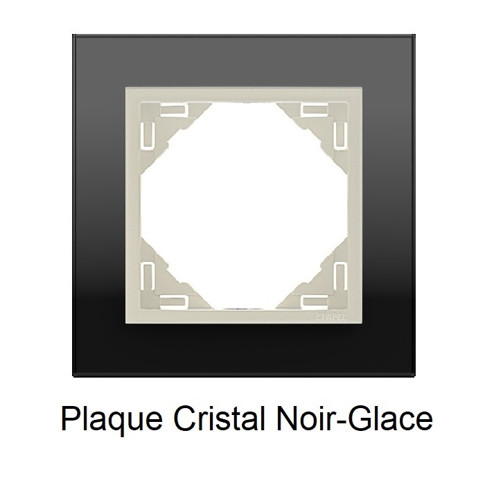 Plaque Cristal Noir Glace 90910TEG