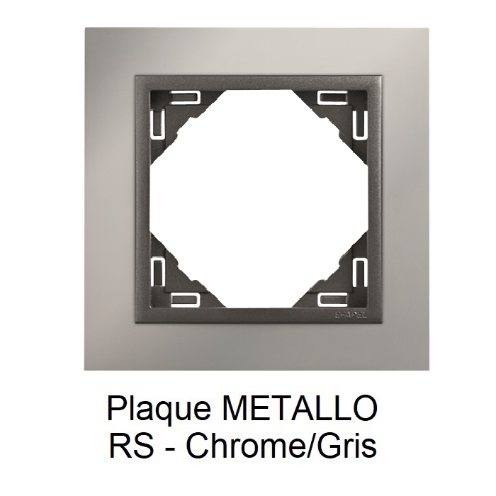 Plaque METALLO Chrome Gris 90910TRS