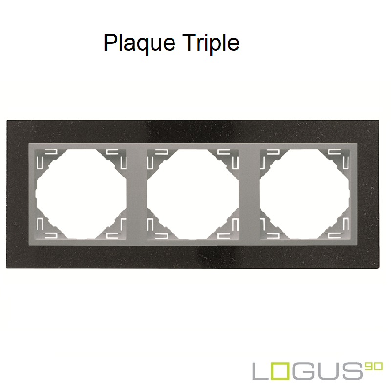 Plaque triple petra logus90 efapel 90930TGA Granite Alumine