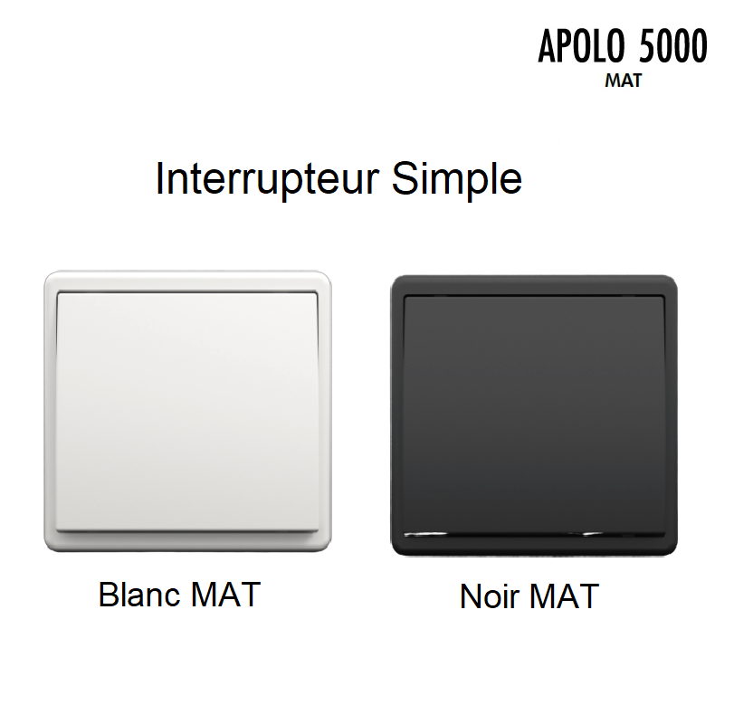 Interrupteur Bipolaire Semi-Assemblé QUADRO45 - 2 Modules EFAPEL