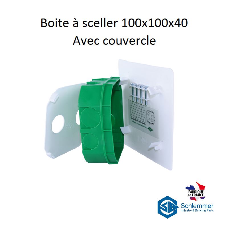 Boite à sceller 100 x 100 x 40 avec couvercle