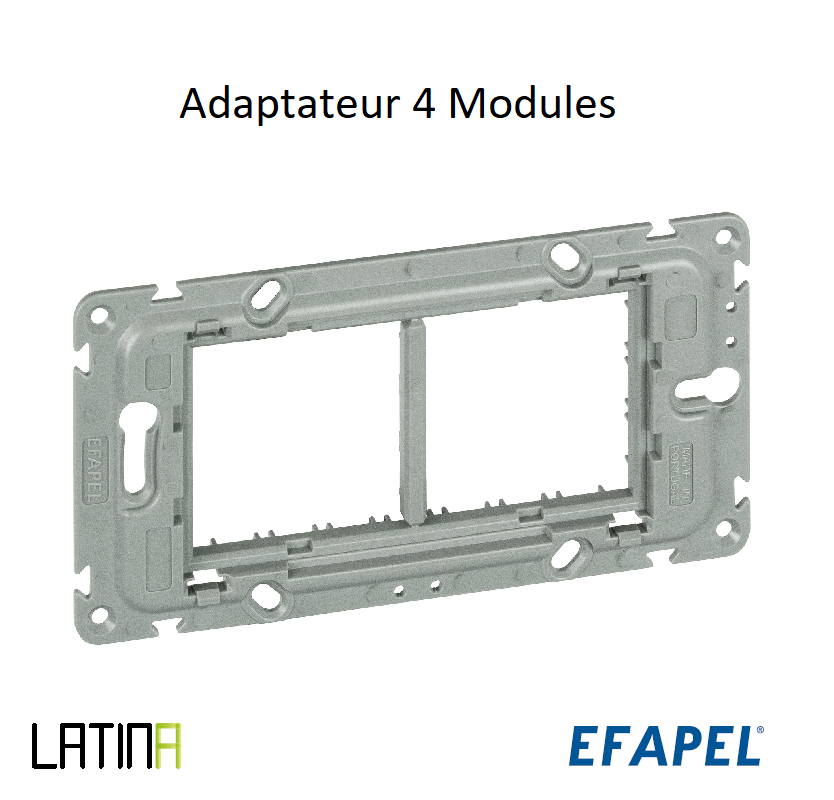 Adaptateur pour plaque LATINA matrice Italienne 4 modules