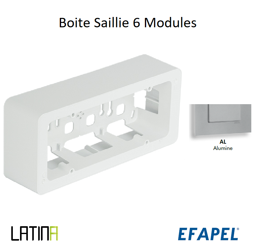 Boite Saillie 6 Modules LATINA - ALUMINE