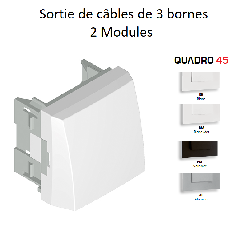 Sortie de câbles 2 modules de 3 bornes 45173S