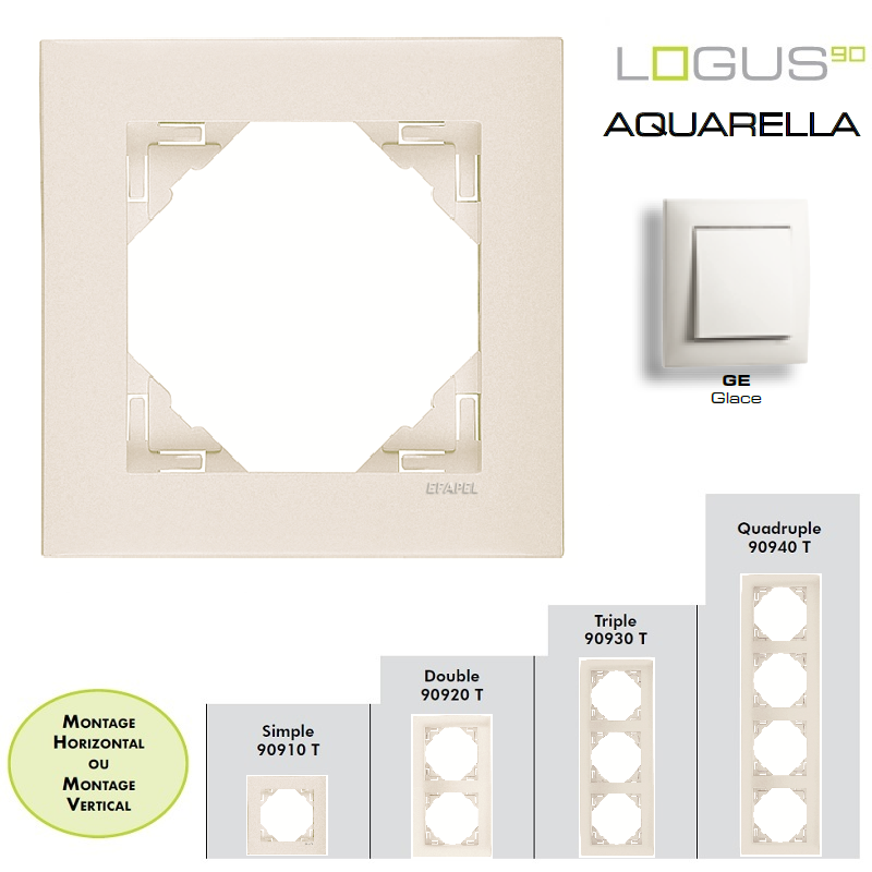 Plaque Aquarella Glace LOGUS90