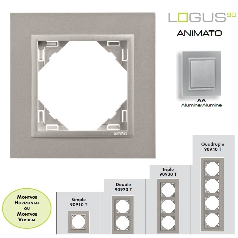 Plaque simple ou multiple logus90 Animato TAA Alumine Alumine