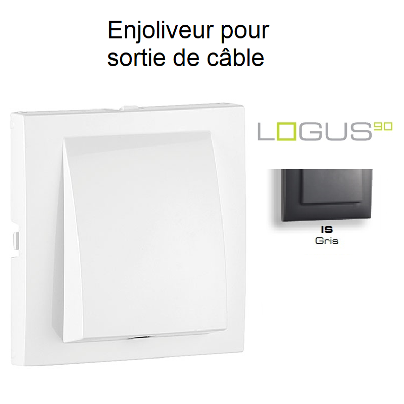 Enjoliveur rosette sortie de câble LOGUS 90671TIS Gris