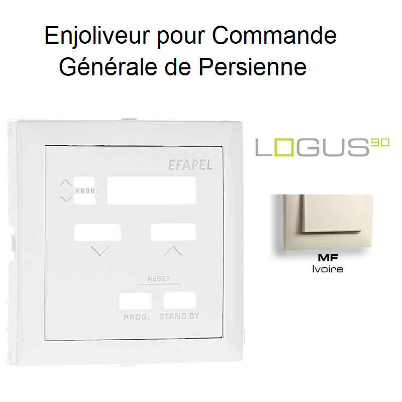 Enjoliveur pour commande générale de persienne Logus 90311TMF Ivoire