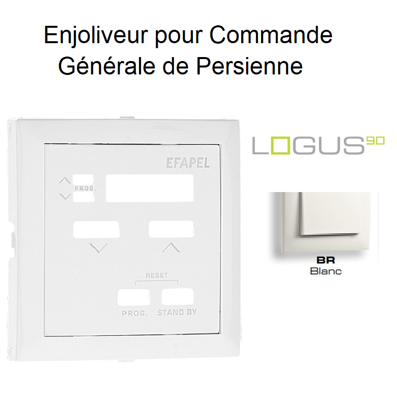 Enjoliveur pour commande générale de persienne Logus 90311TBR Blanc