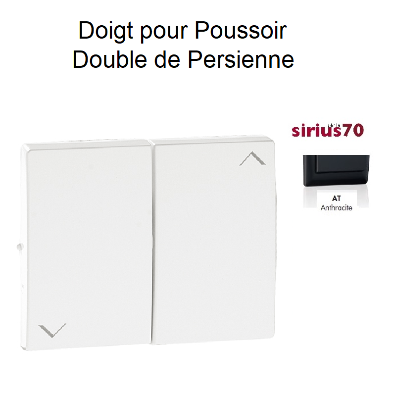 Doigt Poussoir Double Persienne Sirius70 - Anthracite