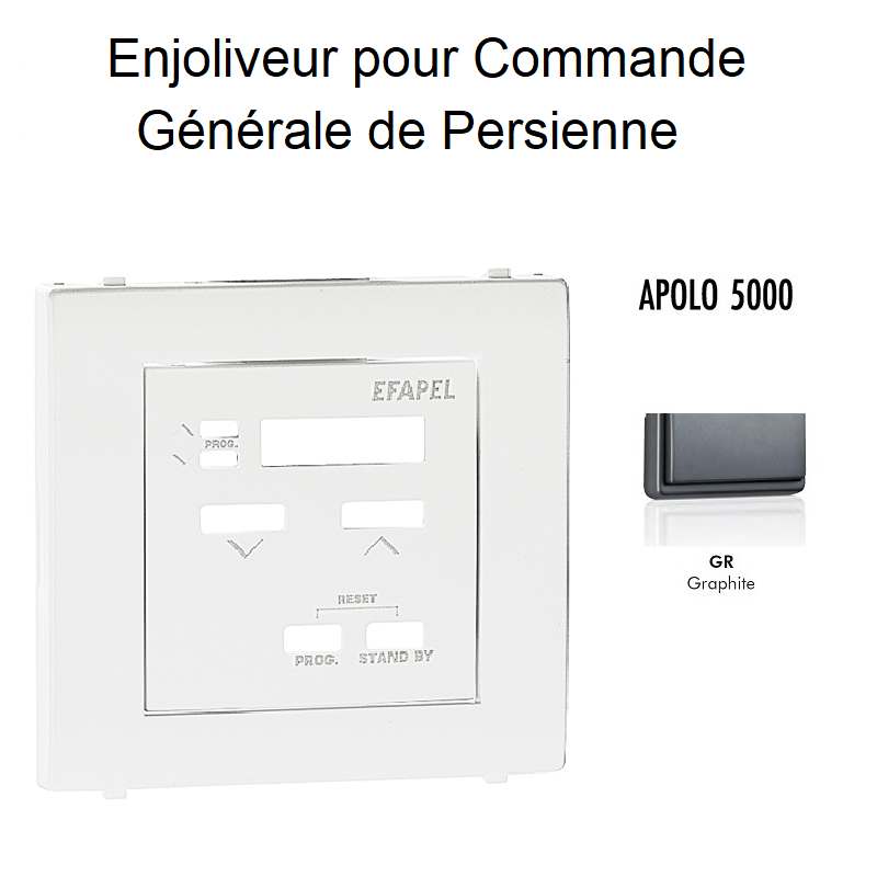 Enjoliveur pour commande générale de persienne APOLO5000 50311TGR Graphite