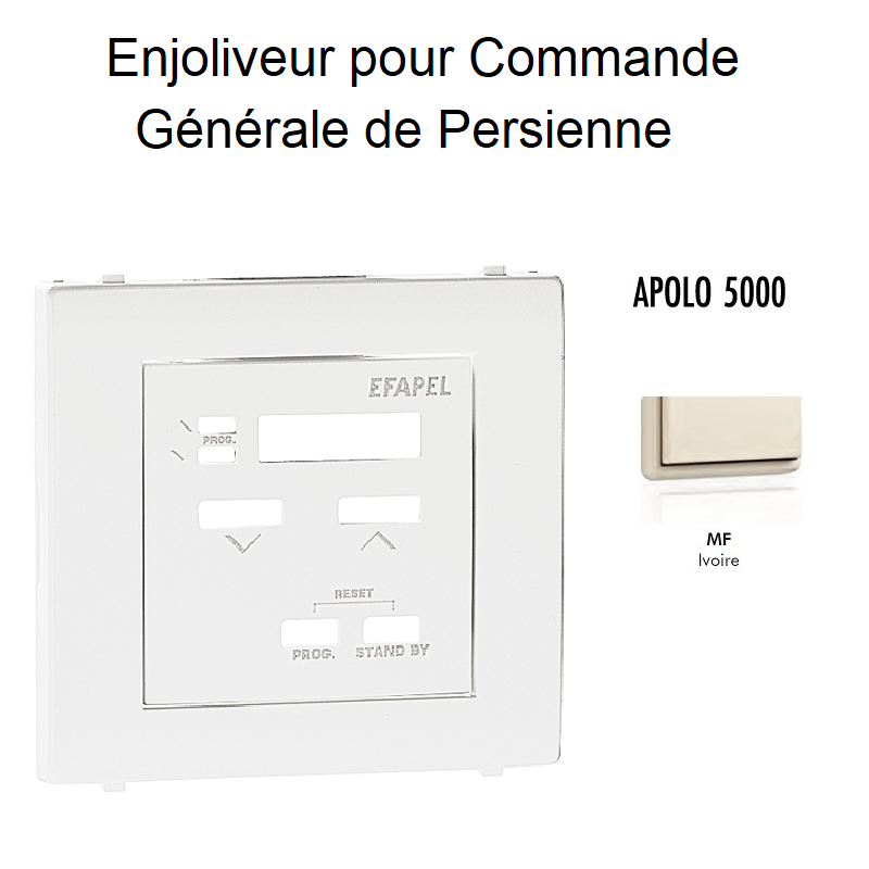 Enjoliveur pour commande générale de persienne APOLO5000 50311TMF Ivoire