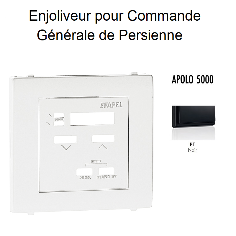 Enjoliveur pour commande générale de persienne APOLO5000 50311TPT Noir