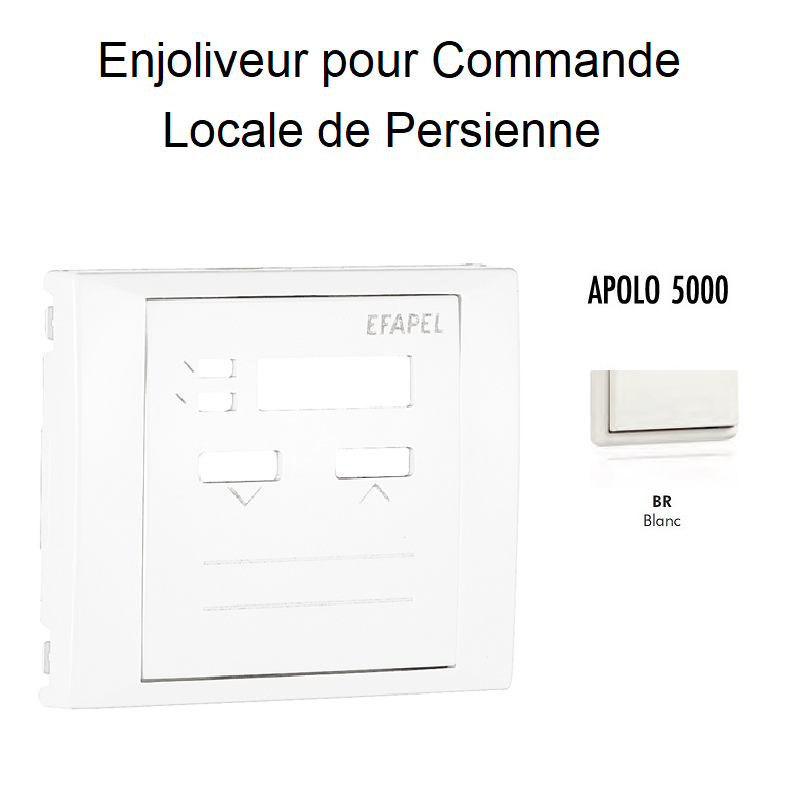 Enjoliveur pour commande Locale de persienne APOLO5000 50312TBR Blanc