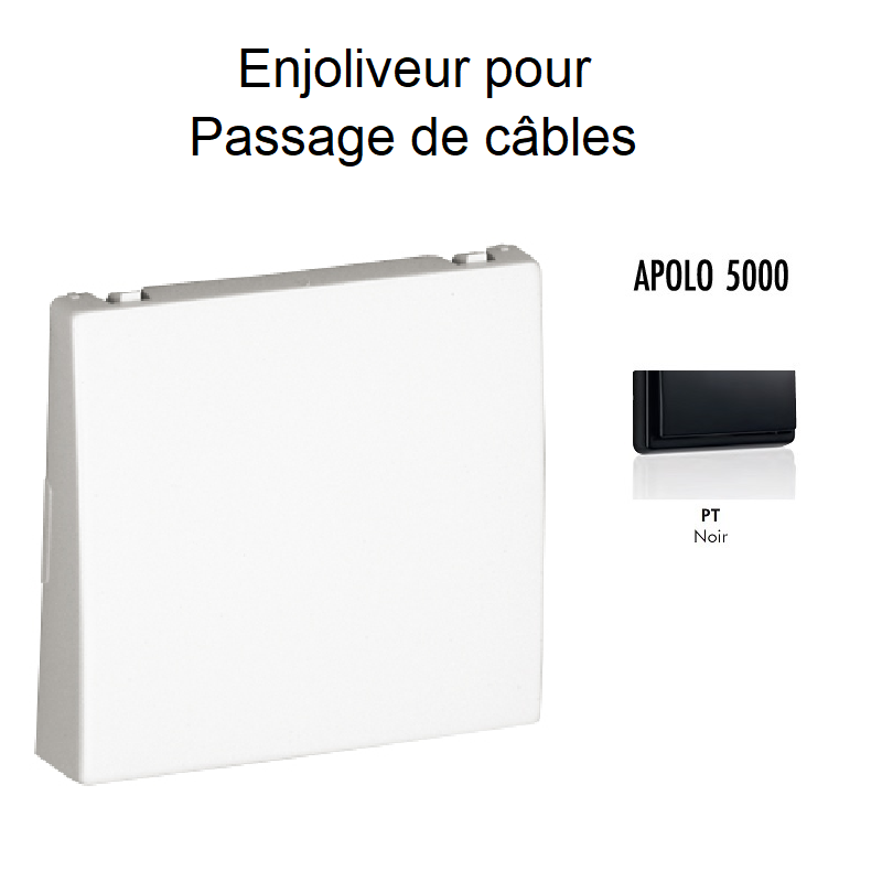 Enjoliveur rosette passage de cable APOLO5000 50671TPT Noir