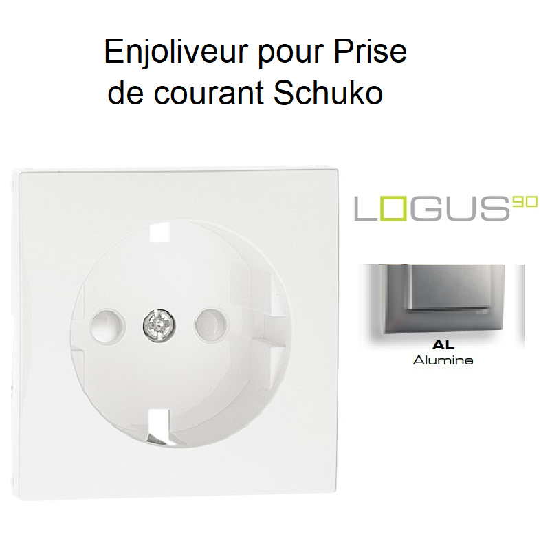 Doigt pour prise de courant schuko LOGUS 90632TAL ALumine