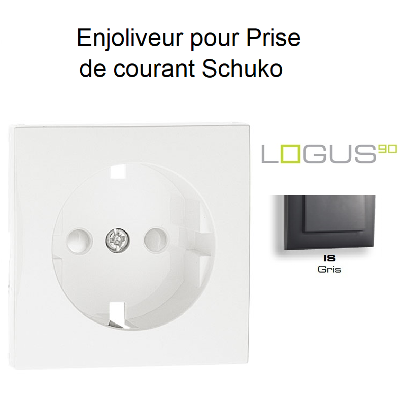 Doigt pour prise de courant schuko LOGUS 90632TIS Gris