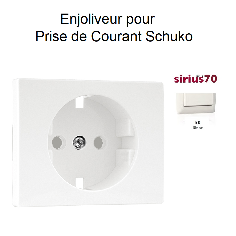 Enjoliveur de Prise Schuko Sirius70 - Blanc