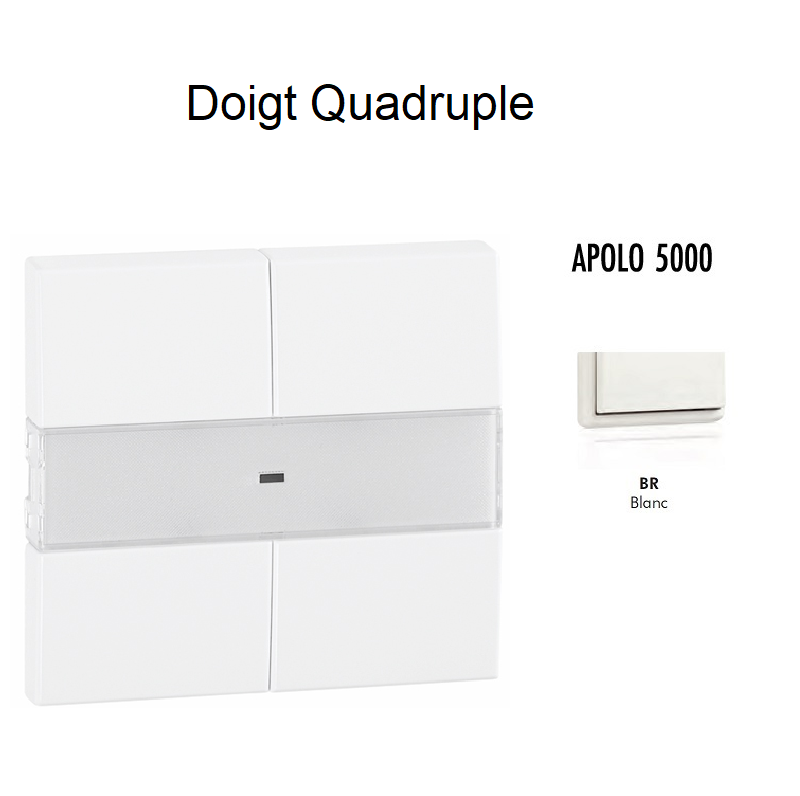 Doigt quadruple APOLO5000 50600TBR Blanc