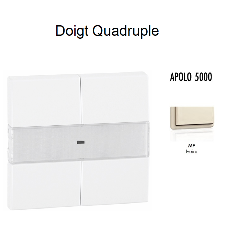 Doigt quadruple APOLO5000 50600TMF Ivoire