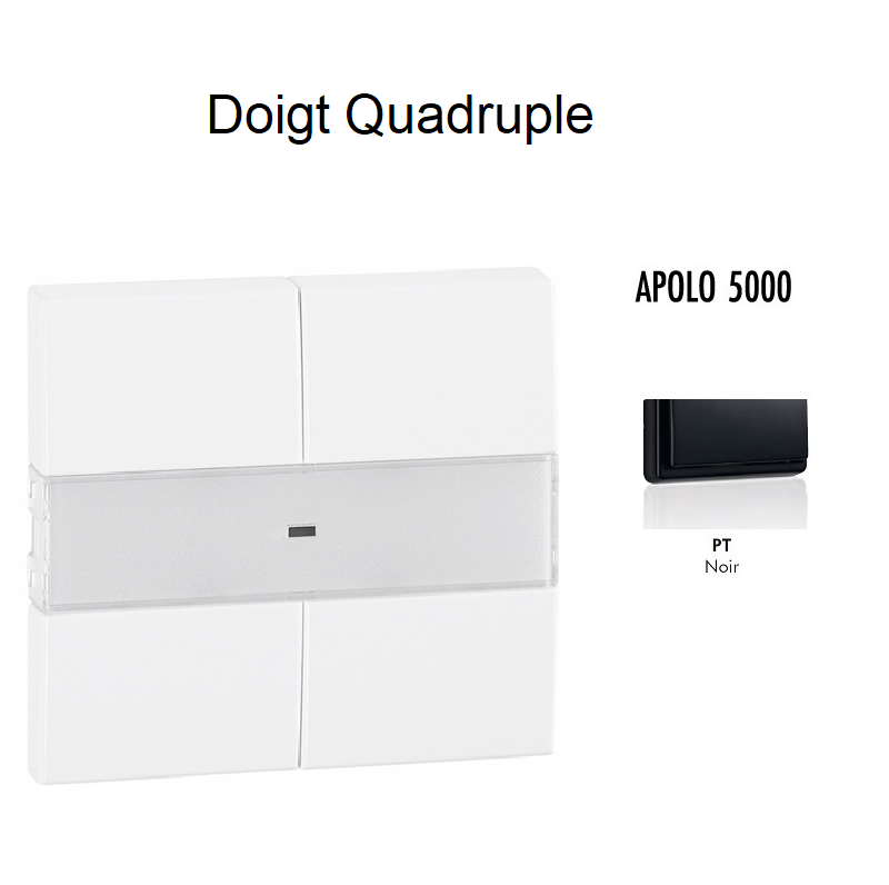 Doigt quadruple APOLO5000 50600TPT Noir