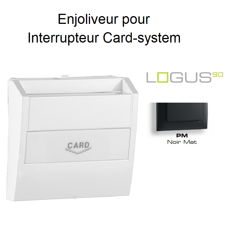 Enjoliveur pour interrupteur card-system LOGUS 90731TPM Noir MAT