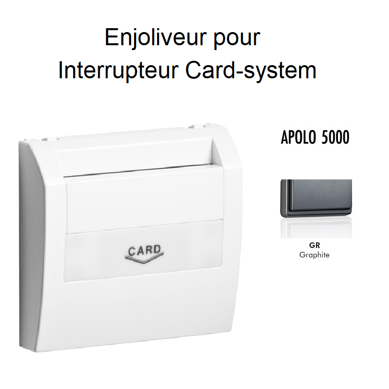 Enjoliveur pourinterrupteur card systel APOLO5000 50731TGR Graphite