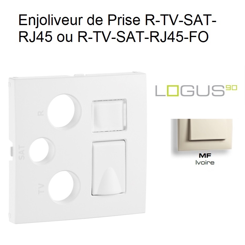 Enjoliveur pour R-TV-SAT-RJ45-FO Logus 90770 TMF