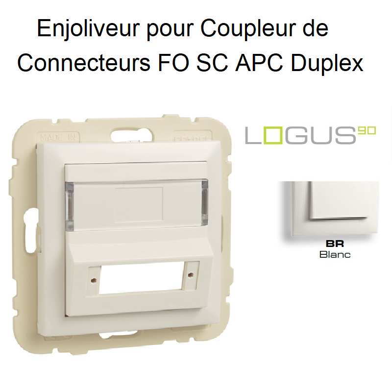 Enjoliveur pour Coupleur de connecteurs FO Logus 90448SBR Blanc