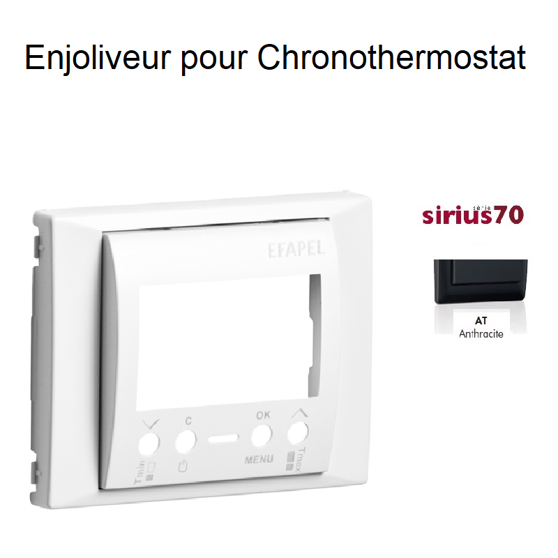 Enjoliveur pour Chronothermostat Sirius70 - ANTHRACITE