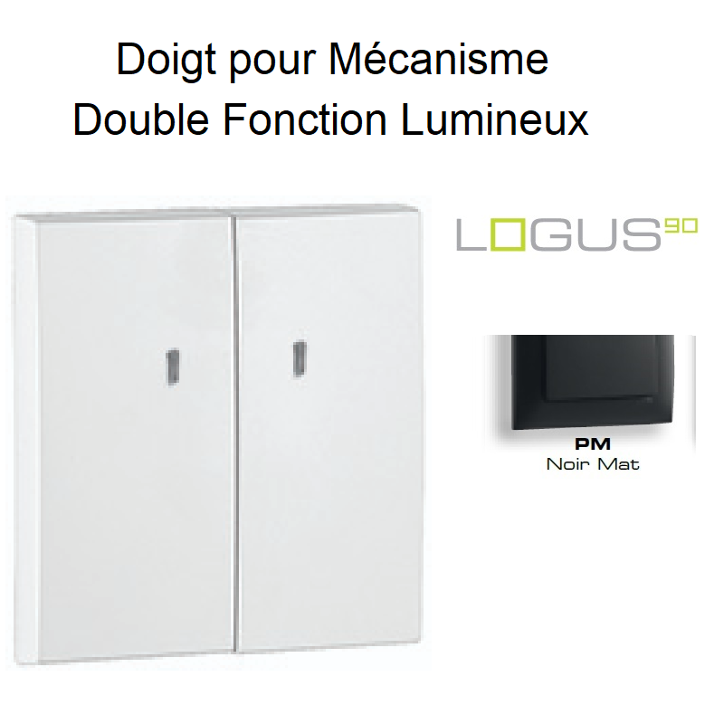Doigt Double Fonction Lumineux Logus 90615TPM Noir MAT