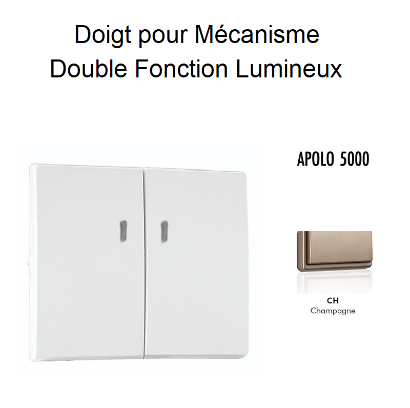Doigt Double Fonction Lumineux APOLO5000 50615TCH Champagne