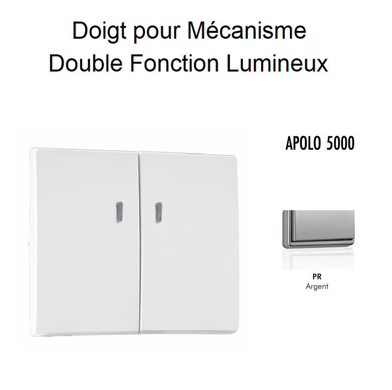 Doigt Double Fonction Lumineux APOLO5000 50615TPR Argent