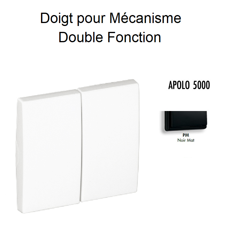 Doigt Double Fonction APOLO5000 50614TPM Noir MAT