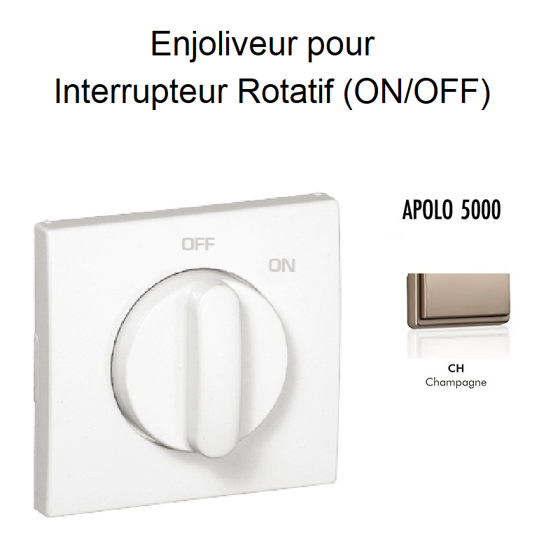 Enjoliveur pourInterrupteur rotatif Apolo 50762TCH Champagne