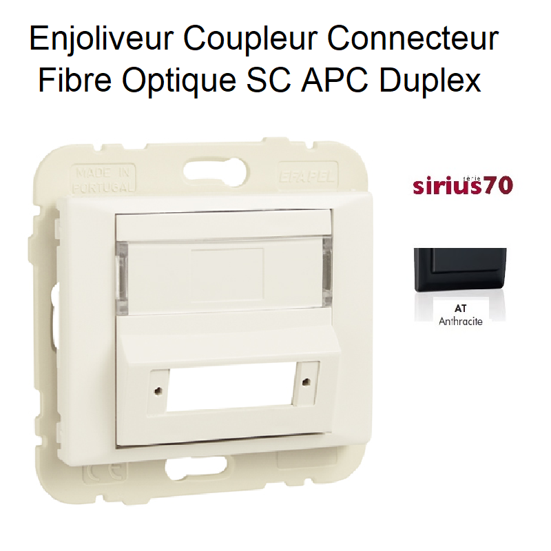 Enjoliveur Coupleur de Connecteur FO SC APC Duplex Sirius70 - ANTHRACITE