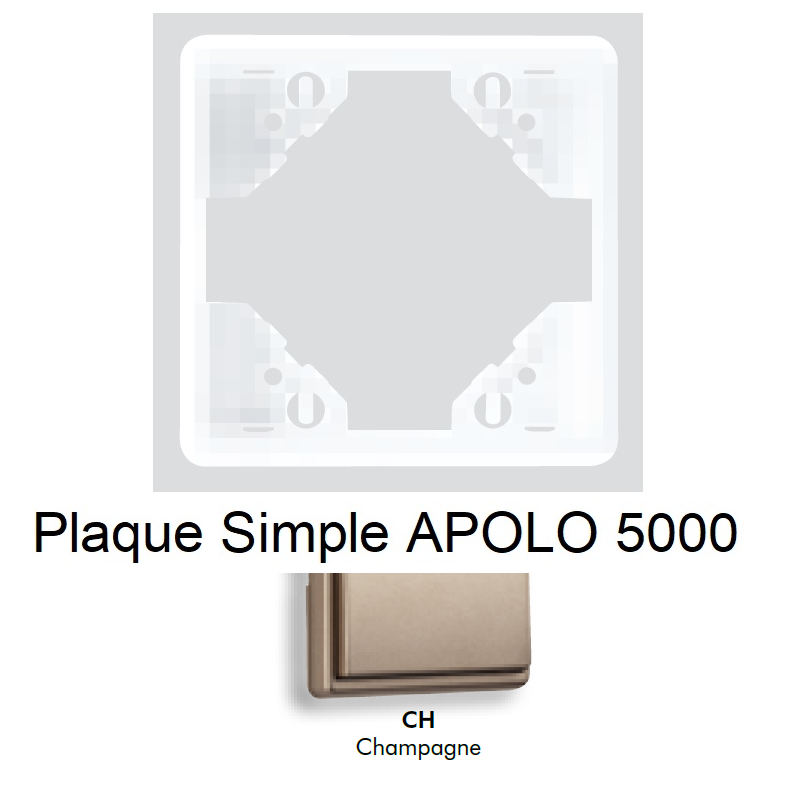 Plaque Simple APOLO5000 50910TCH CHAMPAGNE