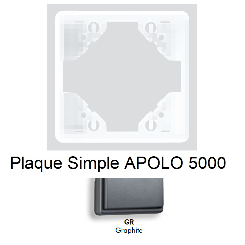 Plaque Simple APOLO5000 50910TGR GRAPHITE