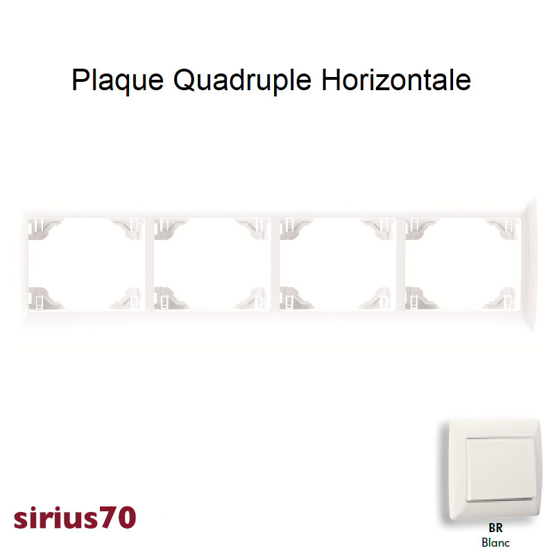 Plaque quadruple horizontale 70941TBR