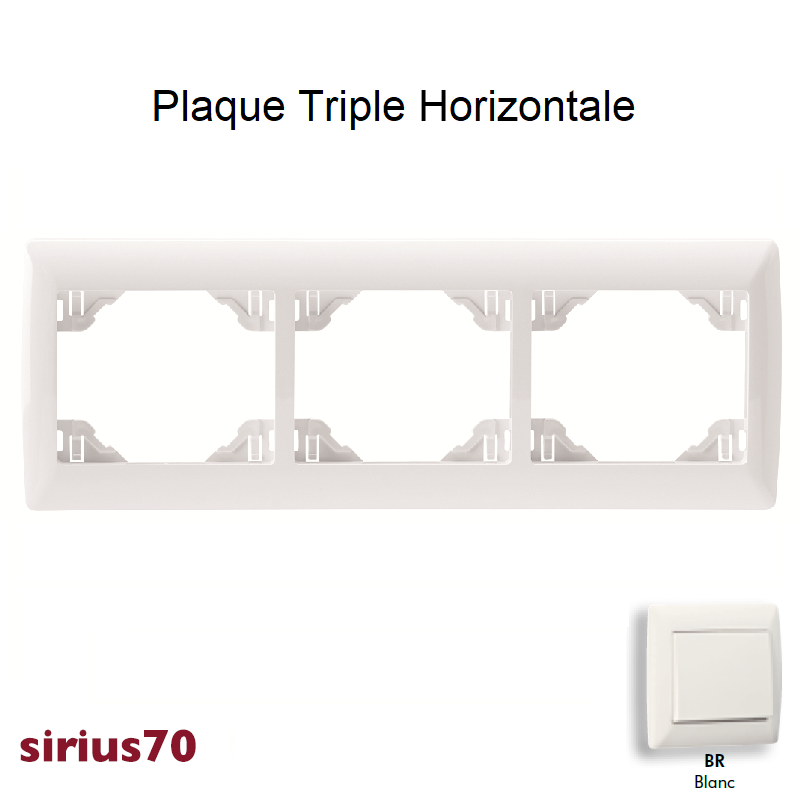 Plaque triple horizontale 70931TBR
