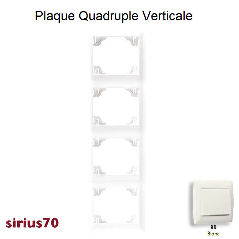 Plaquequadruple verticale 70942TBR