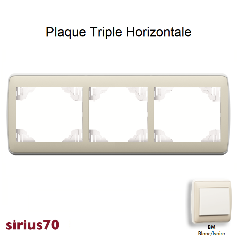 Plaque triple horizontale 70931TBM