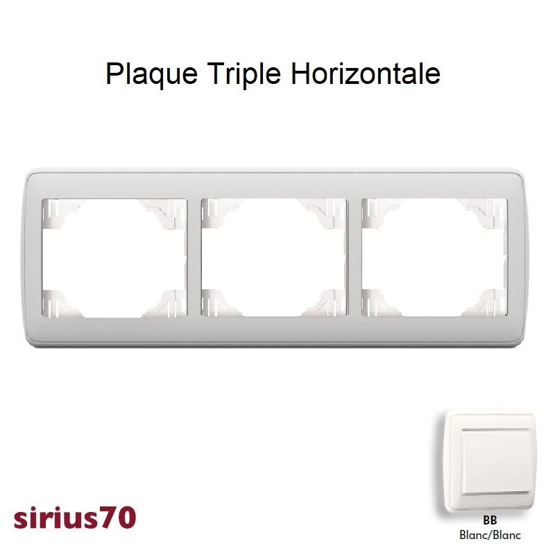 Plaque triple horizontale 70931TBB